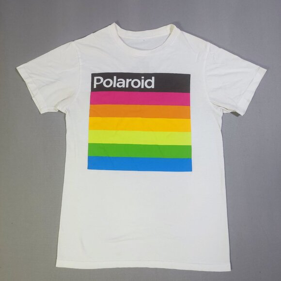 Polaroid T-shirt unisex size S white with graphic design - Picture 1 of 8